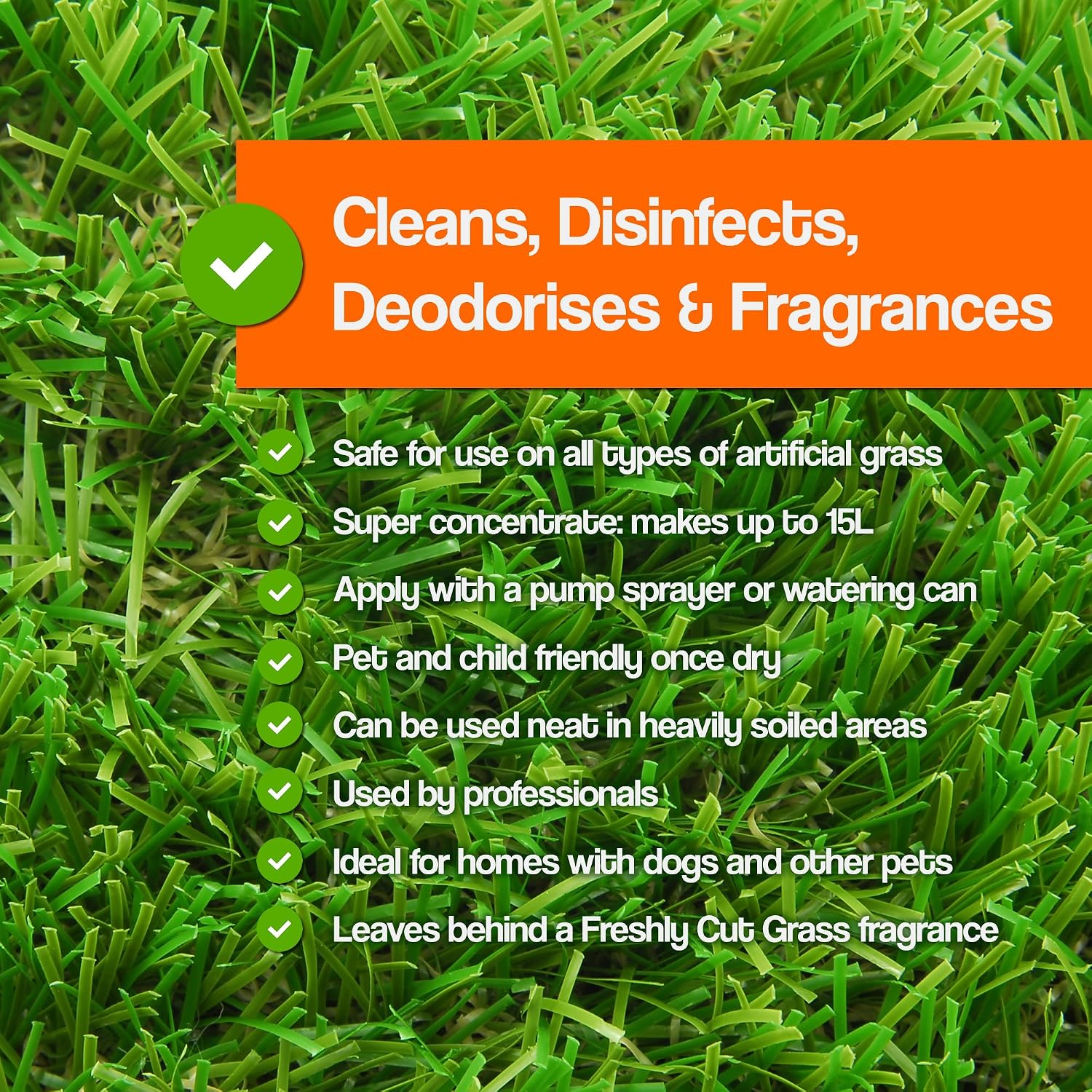 Pro-Kleen Artificial Grass Cleaner Floral Fragrance 5L, Perfect for Homes with Dogs, Cleans, Disinfects - Image 3