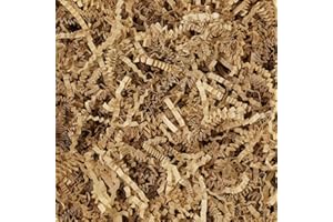 Bobobag - 1LB Crinkle Cut Paper Shred Filler Recyclable Gift Wrap Confetti Raffia Grass Shred Paper for Easter Baskets Filler Creative Eggs Decor (Brown)