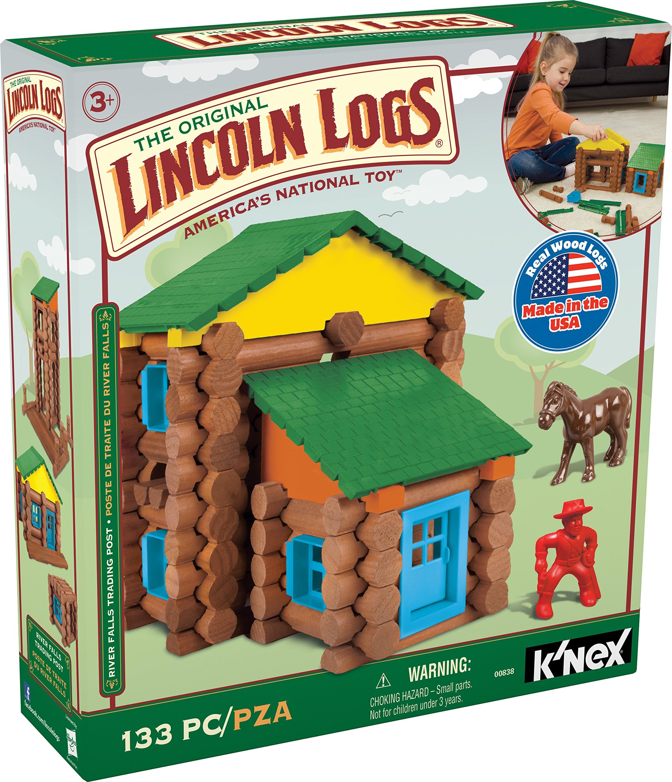 The Original Lincoln Logs River Falls Trading Post 133 Pieces