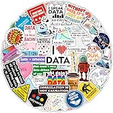 100Pcs Data Science Stickers for Water Bottle, Laptop, Phone - Funny Data Science Gifts for Scientist, Party Supplies - Gift for Women &amp; Men