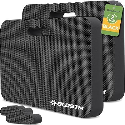 BLOSTM Thick Garden Kneeling Pad 2 Pack High Density Foam Two Textures