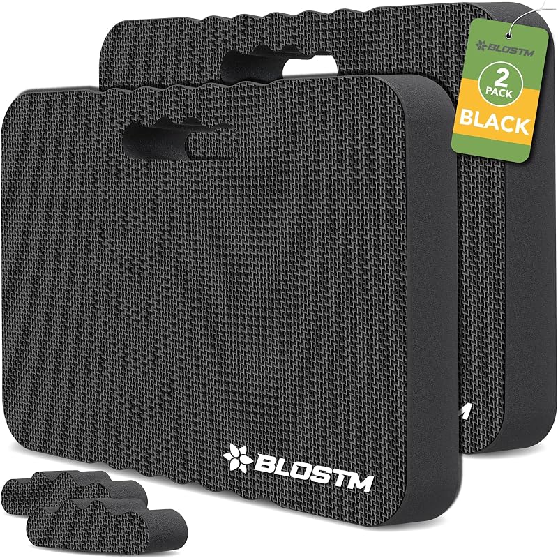 BLOSTM Thick Garden Kneeling Pad 2 Pack High Density Foam Two Textures