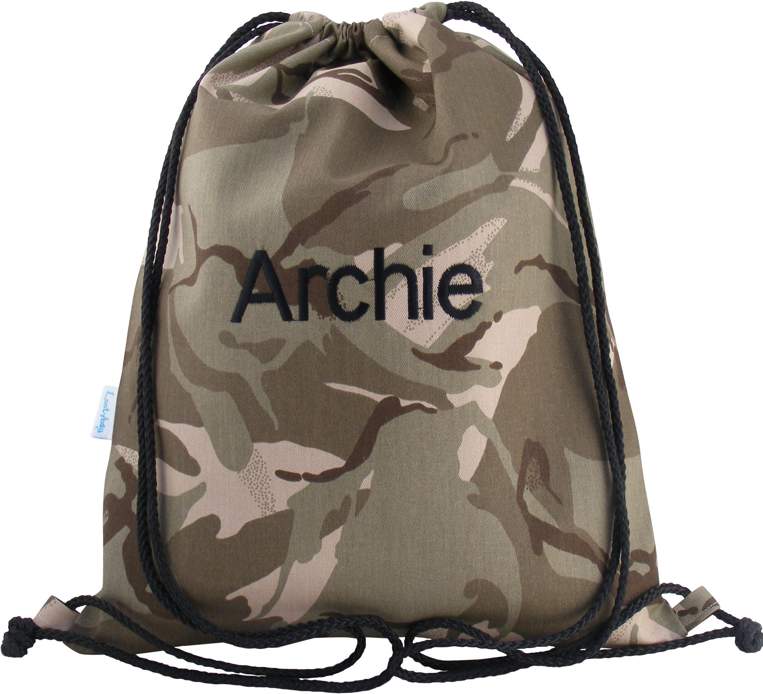 Kids Personalised Swim Bag Drawstring Backpack PE Bag Desert Camouflage