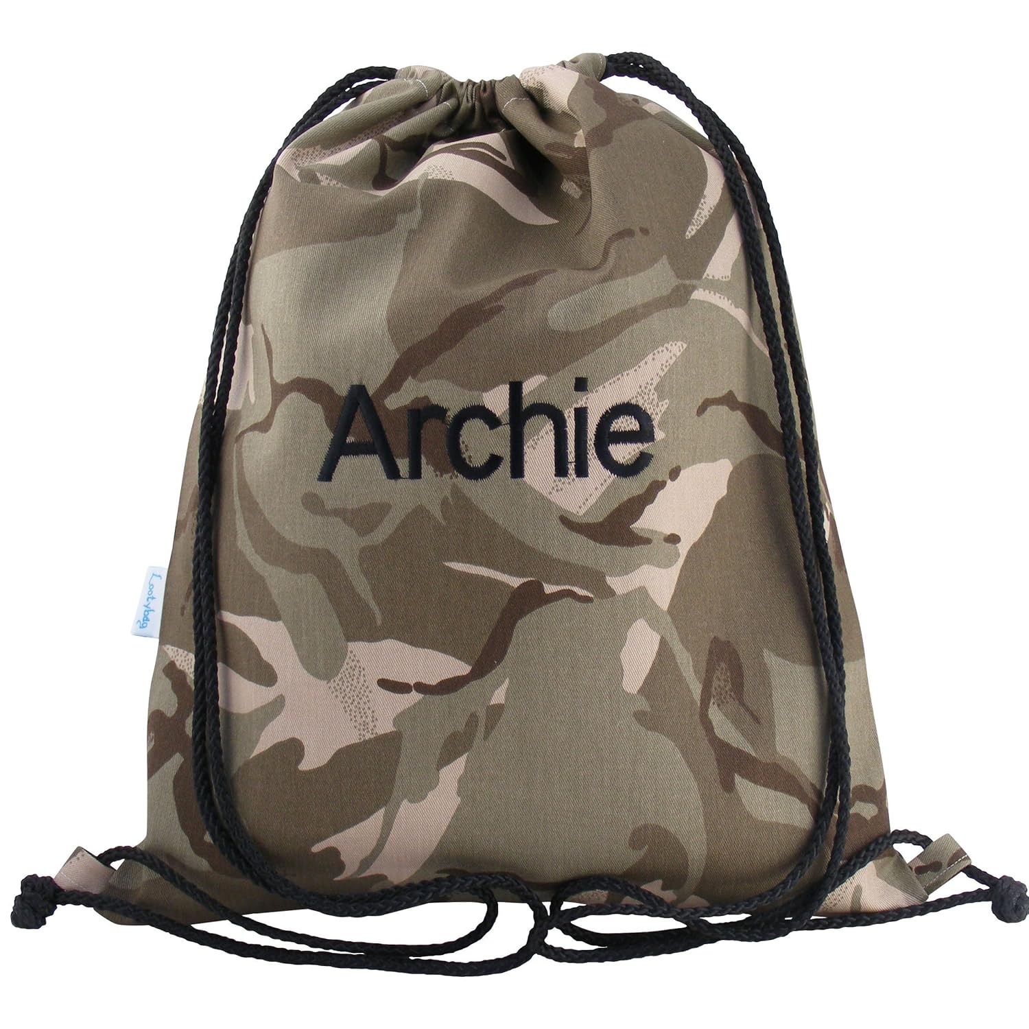 Kids Personalised Swim Bag Drawstring Backpack PE Bag Desert Camouflage
