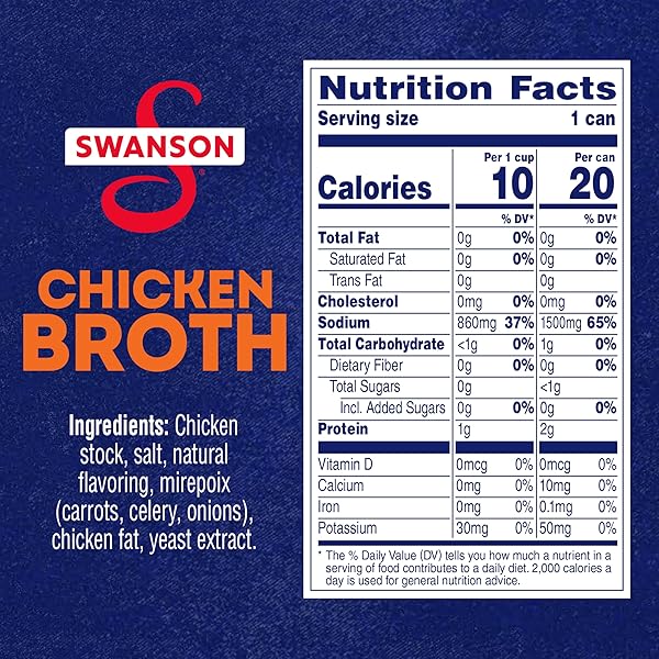 SWANSON CHICKEN BROTH, 14.5 OZ CAN