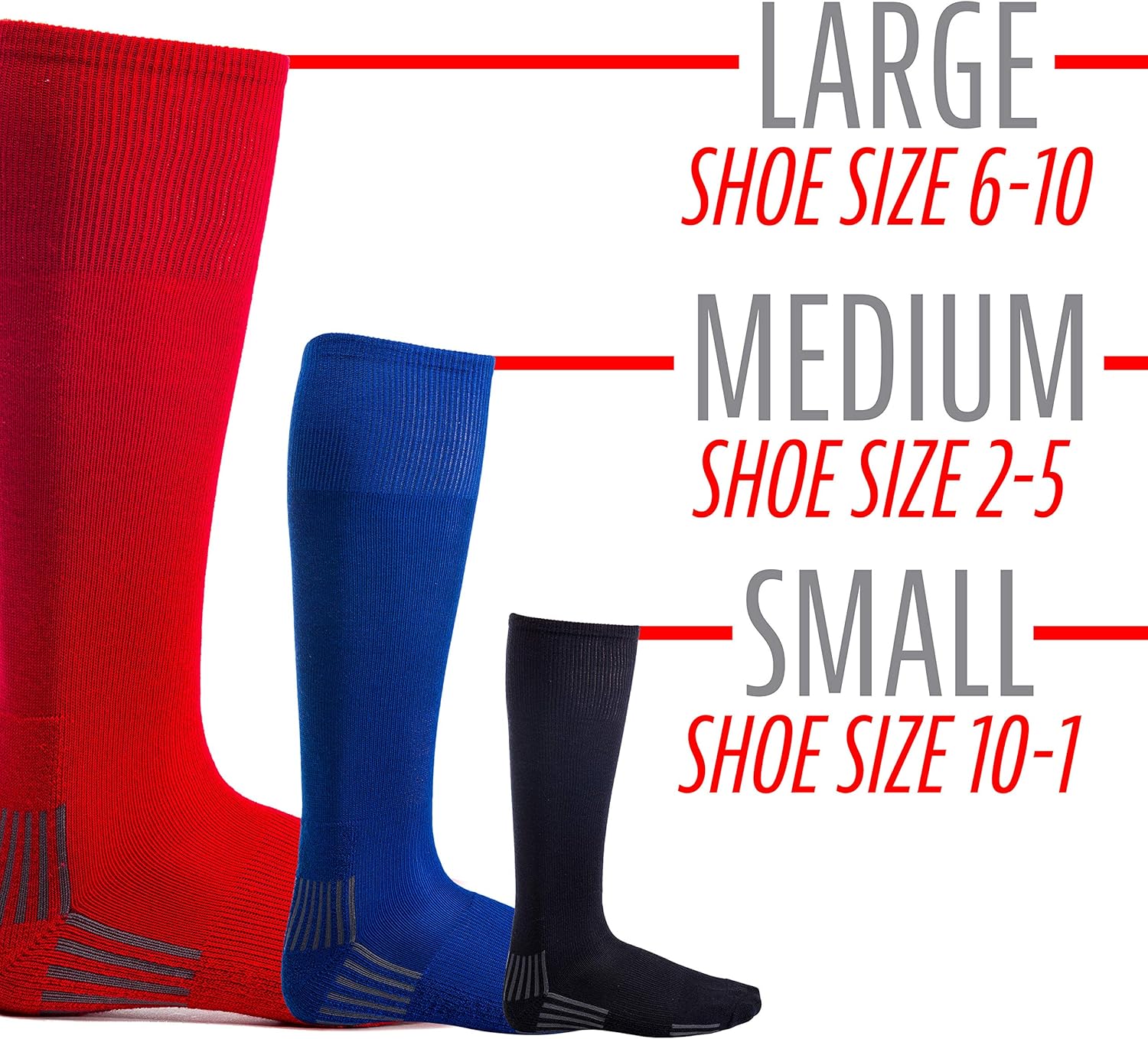Franklin Sports Youth Baseball Socks - Baseball and Softball Socks - Black, Blue, Red, Navy Socks: Clothing