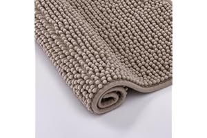 Home Beyond & HB design - Chenille Bath Rug Mat - Super Soft Non-Slip Absorbent Quick Dry Machine Washable Bathroom Mat,16x24