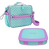 Bentgo Prints Insulated Lunch Bag Set With Kids Bento-Style Lunch Box (Mermaid Scales)
