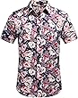 COOFANDY Men's Floral Shirts Casual Hawaiian Print Shirt Vacation Short Sleeve Button Down Shirt