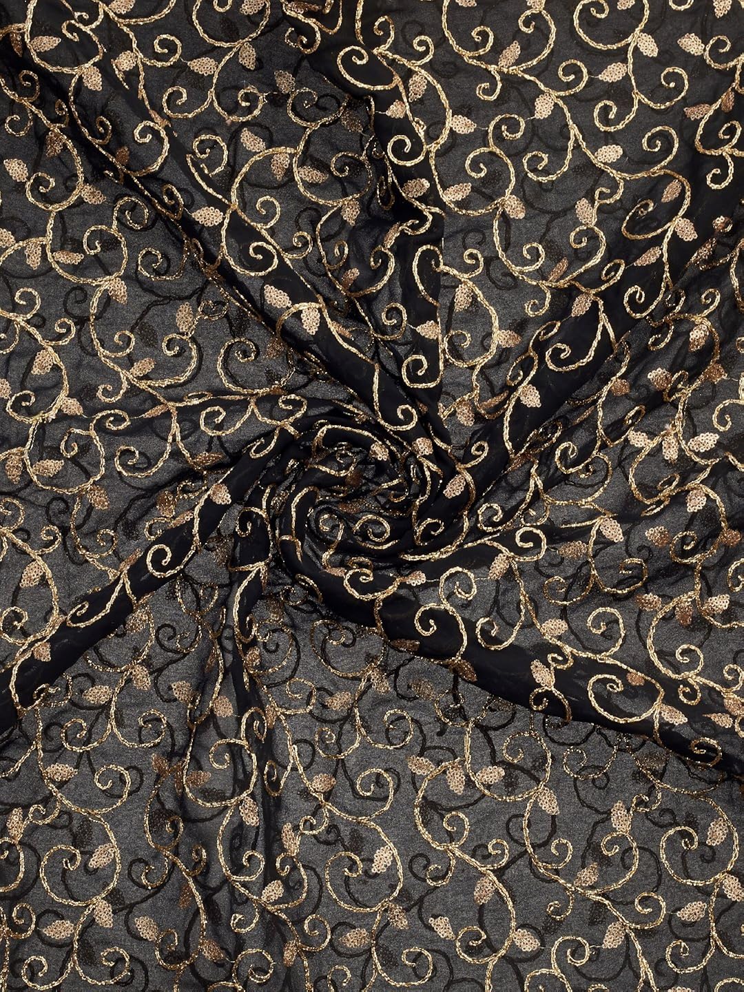 dupatta bazaar woman's gold embroidered georgette dupatta