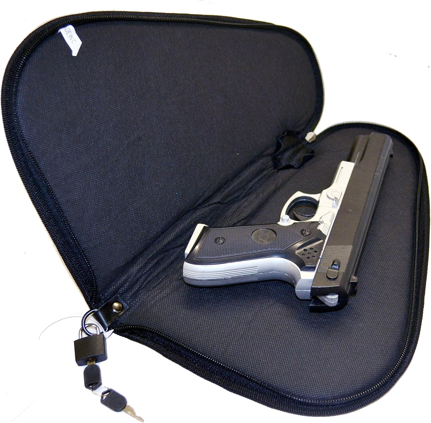 Explorer Pistol Rug Case with 1 Lock & 2 Keys Included, Black, Large