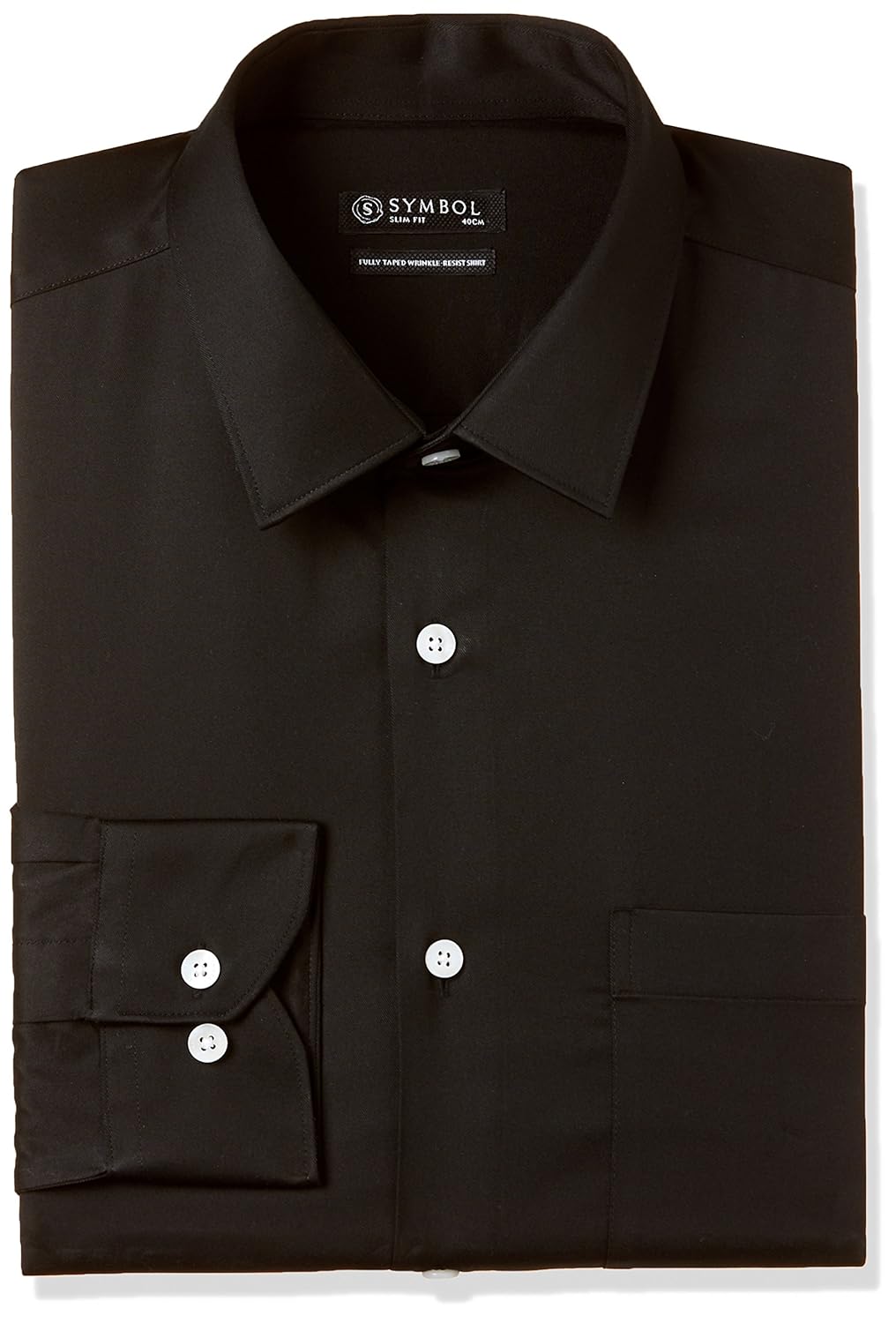 symbol amazon brand men's wrinkle resistant fully tape slim fit shirt