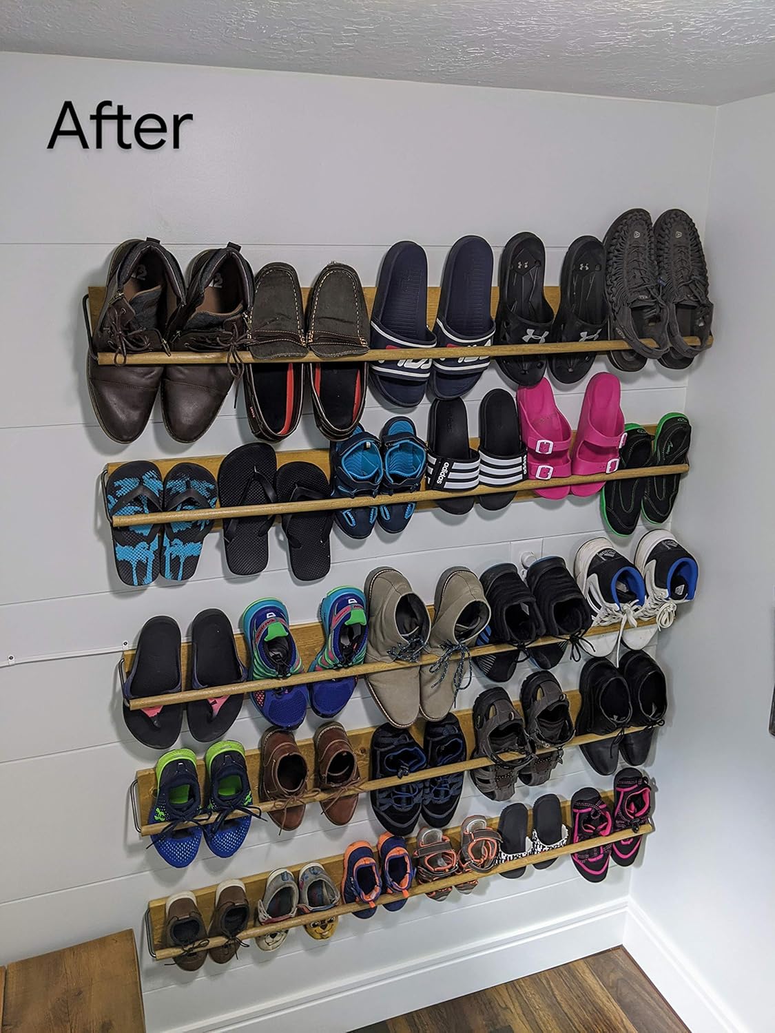 resin shoe rack on Wall Hanging Shoe Rack Storage Organizer White Or Unfinished Home Kitchen Storage Organization Ilsr Org