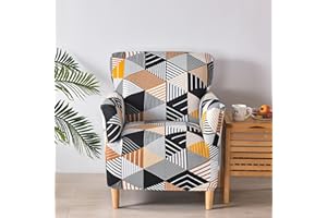 LiveGo Stretch Mid Century Modern Armchair Slipcover 1-Piece Accent Chair Covers with Arms Soft Chair Slipcovers for Living Room Armchair Furniture Protector Office Reception Reading Sofa