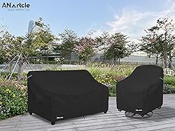 ANartcle 2-Seater Patio Loveseat Cover,58W x 32.5D
