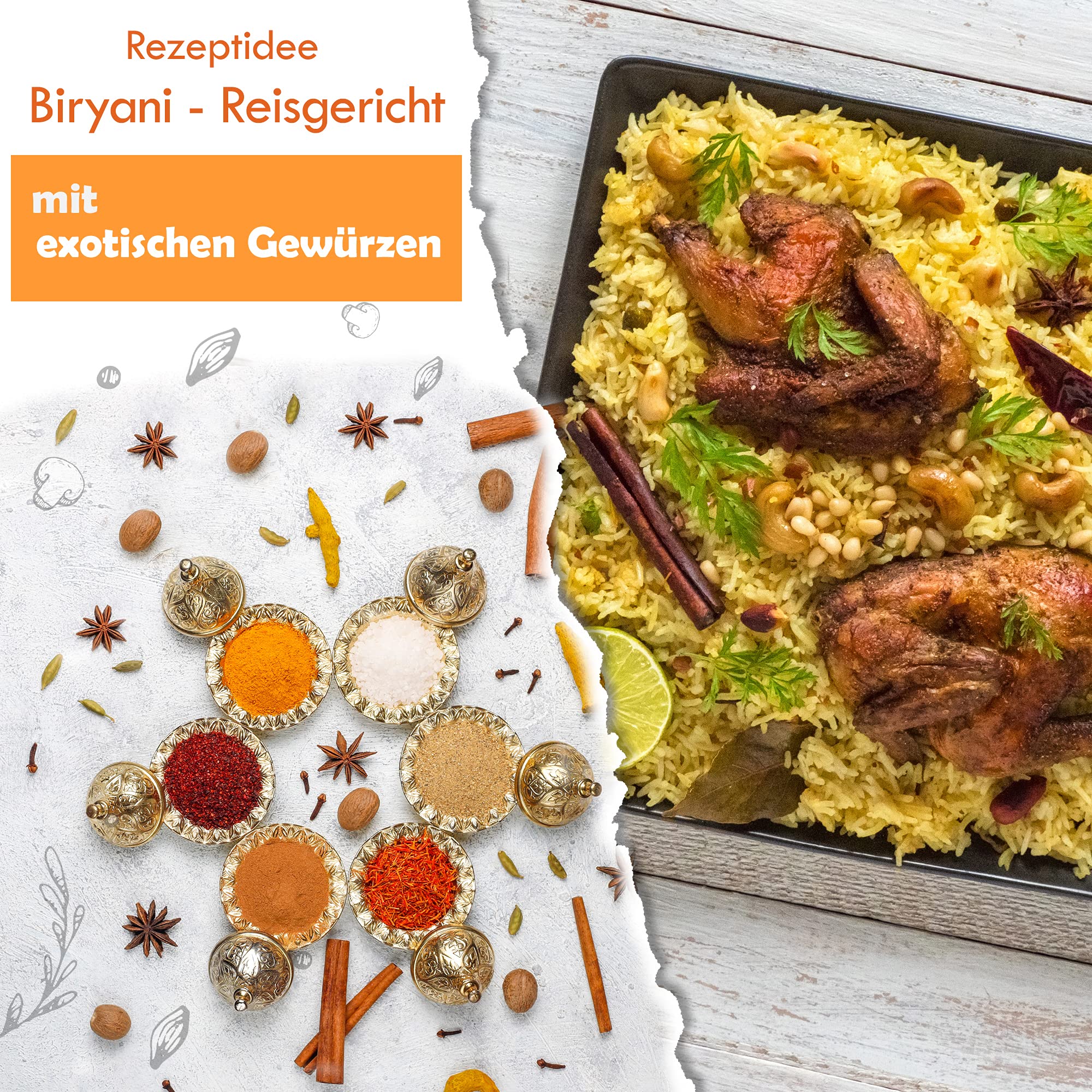 BIO Garam Masala Gewürzmischung 150g | Aromatische Premium Gewürzmischung für Currys, Eintöpfe, Chutneys, Marinaden | Fein gemahlen, ohne Salz | Vegan, glutenfrei, ohne Zusatzstoffe | OmVeda 8