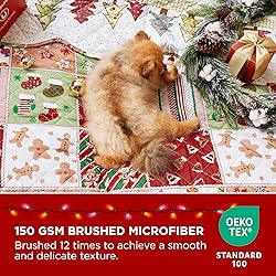 Bedsure Christmas Quilt Set Queen - Red Quilts for