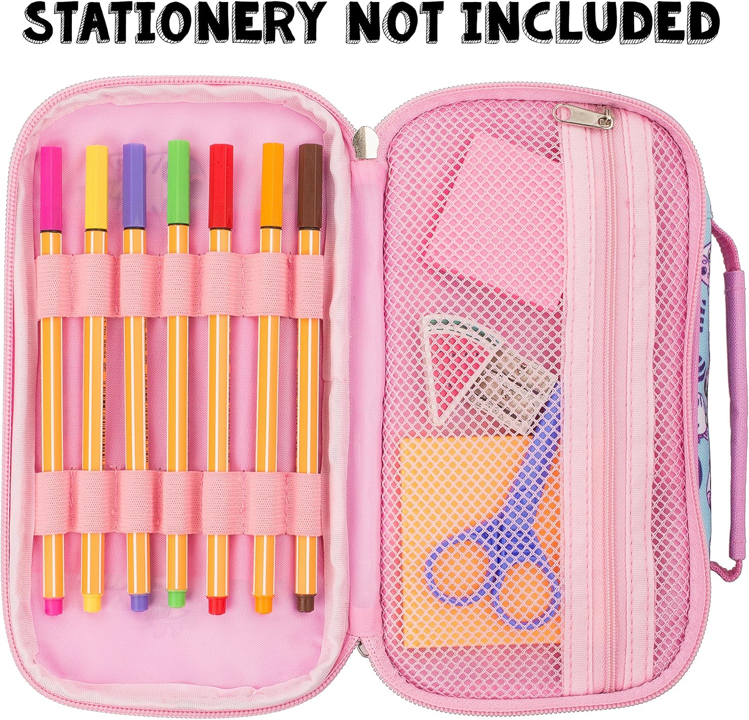 Fringoo, Kids Pencil Case, Two Compartment, Large Pencil Case for Kids and Teens, Stationery Organiser with Handle - Image 4