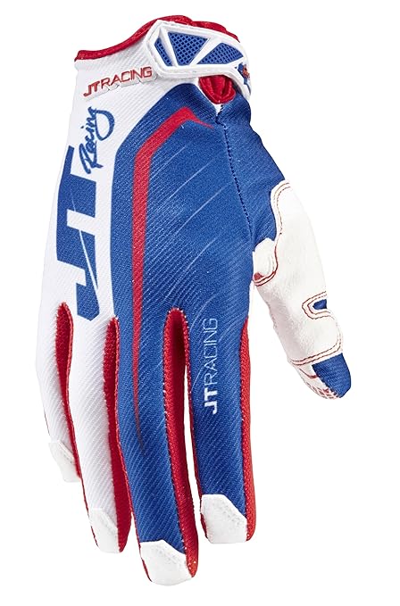 red white and blue dirt bike gear