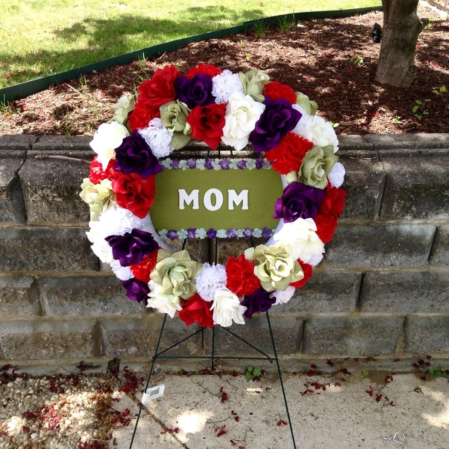 MOM Memorial, Cemetery Wreath Handmade