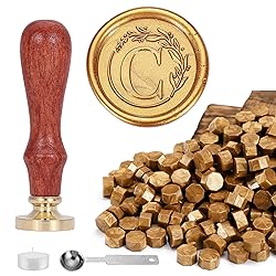 Yoption Letter Wax Seal Kit, Vintage Initial