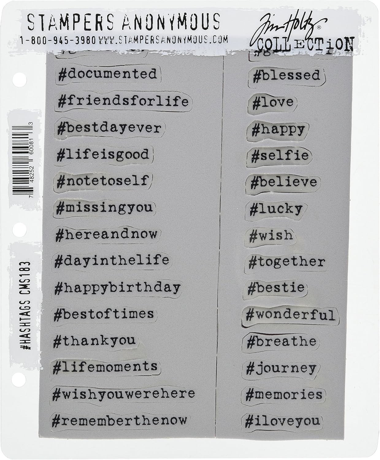 Download Stampers Anonymous Tim Holtz Cling Rubber Stamp Set 7 Inch X 8 5 Inch Hashtags Amazon Co Uk Kitchen Home PSD Mockup Templates