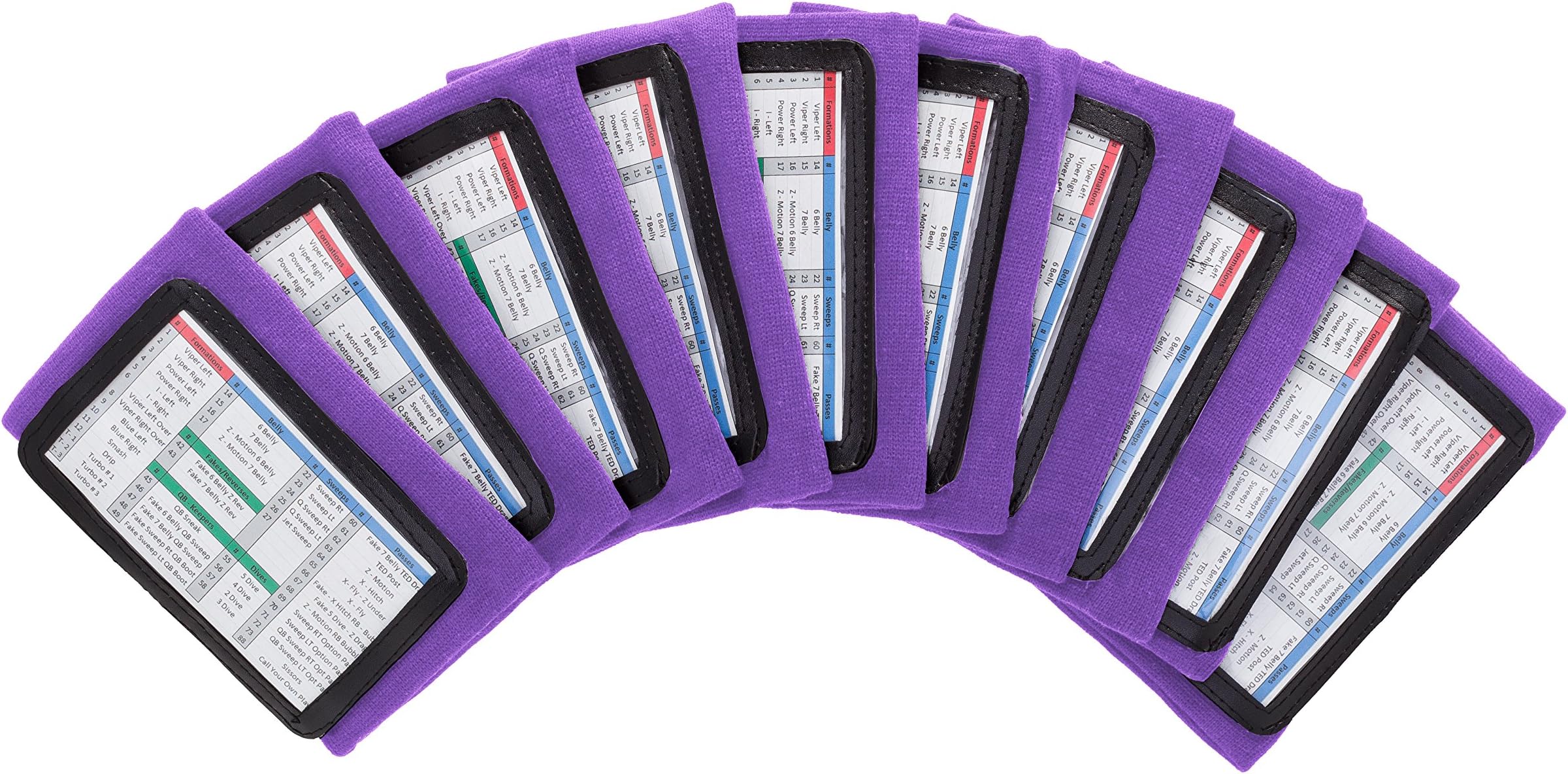 WristCoachesFootball Play Wristbands - Youth Quarterback Gear - Wristband Playbook - Softball Wristbands for Signs