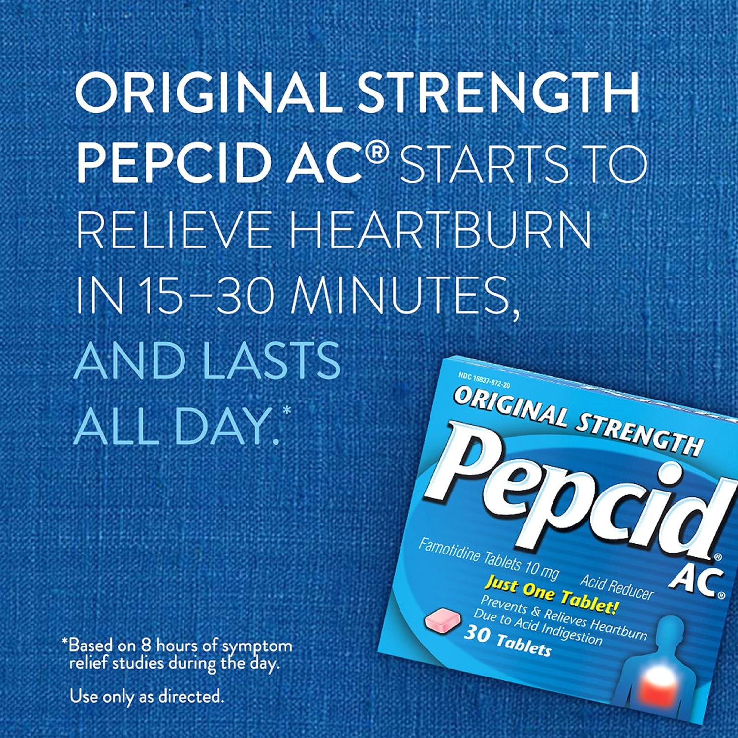 Pepcid AC Original Strength All-Day with 10 mg Famotidine for Heartburn Prevention & Relief, 90 ct.: Health & Personal Care