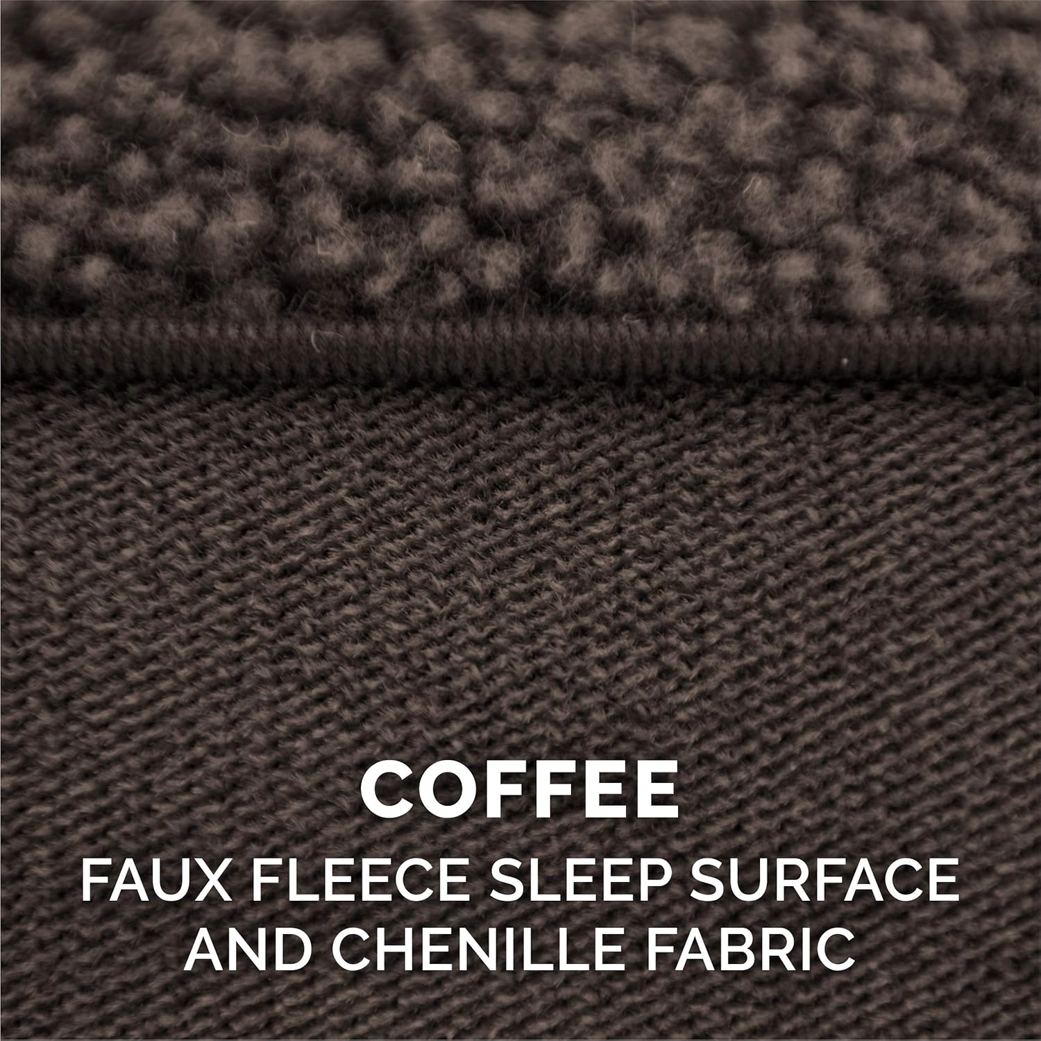 Furhaven Pet Dog Bed - Faux Fleece and Chenille Soft Woven Pillow Cushion Traditional Sofa-Style Living Room Couch Pet Bed with Removable Cover for Dogs and Cats, Coffee, Medium : Pet Supplies