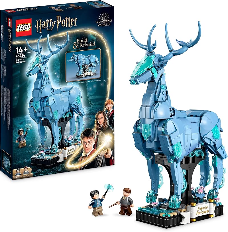 LEGO Harry Potter Expecto Patronum 76414 2in1 Stag Wolf Build-Rebuild Display