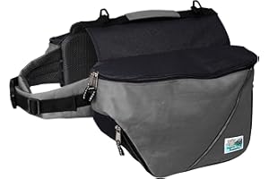 Doggles Dog Backpack, Medium, Gray/Black