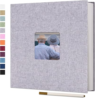 Vienrose Large Photo Album Self Adhesive 4x6 8x10 40 Pages Linen Cover