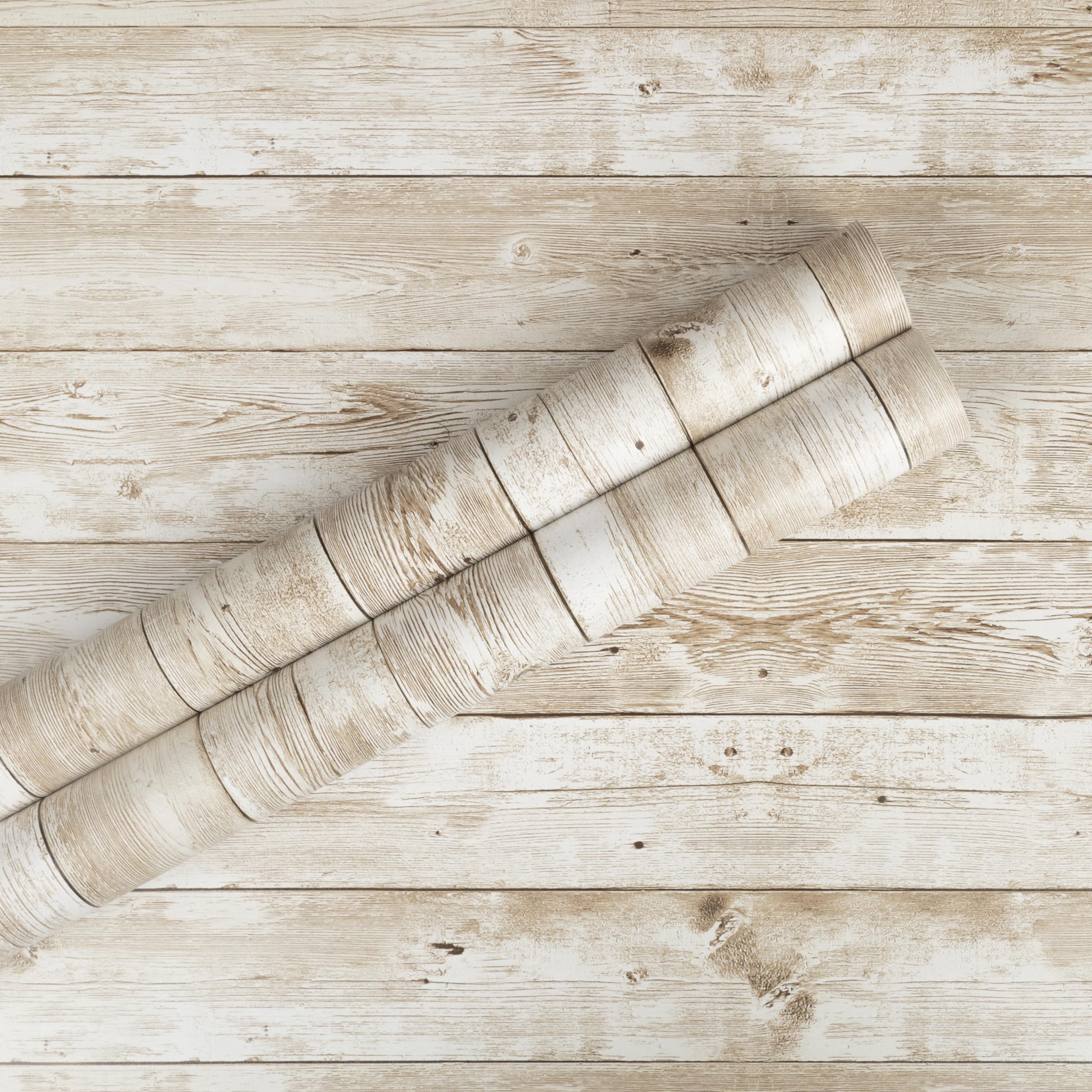 Photo 1 of Decoroom Wood Wallpaper Peel and Stick, Shiplap Self Adhesive Contact Paper for Cabinets and Drawers, Removable Wood Grain Wall Paper Easy to Clean 17.7"×394"