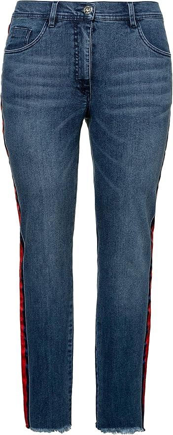 jeans with dark stripe on side