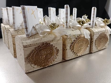 Amazon.com: Nuestra Boda, Sagrados Recuerdos, Golden Beautiful Favor ...