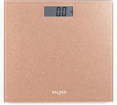 Salter Digital Bathroom Scale Glitter Rose Gold Platform 180kg