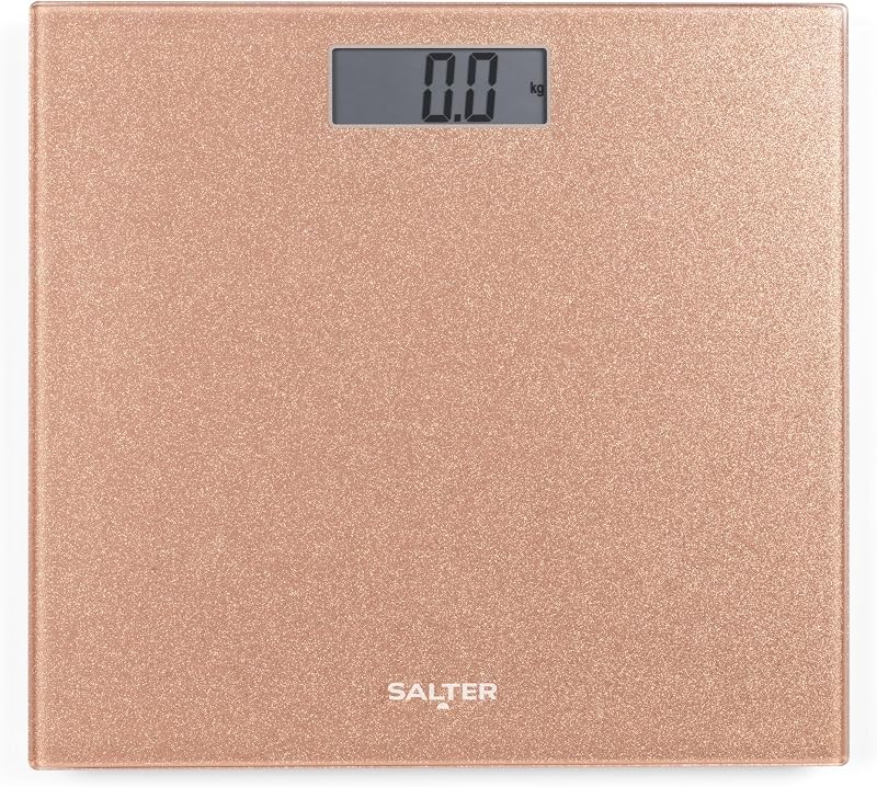 Salter Digital Bathroom Scale Glitter Rose Gold Platform 180kg