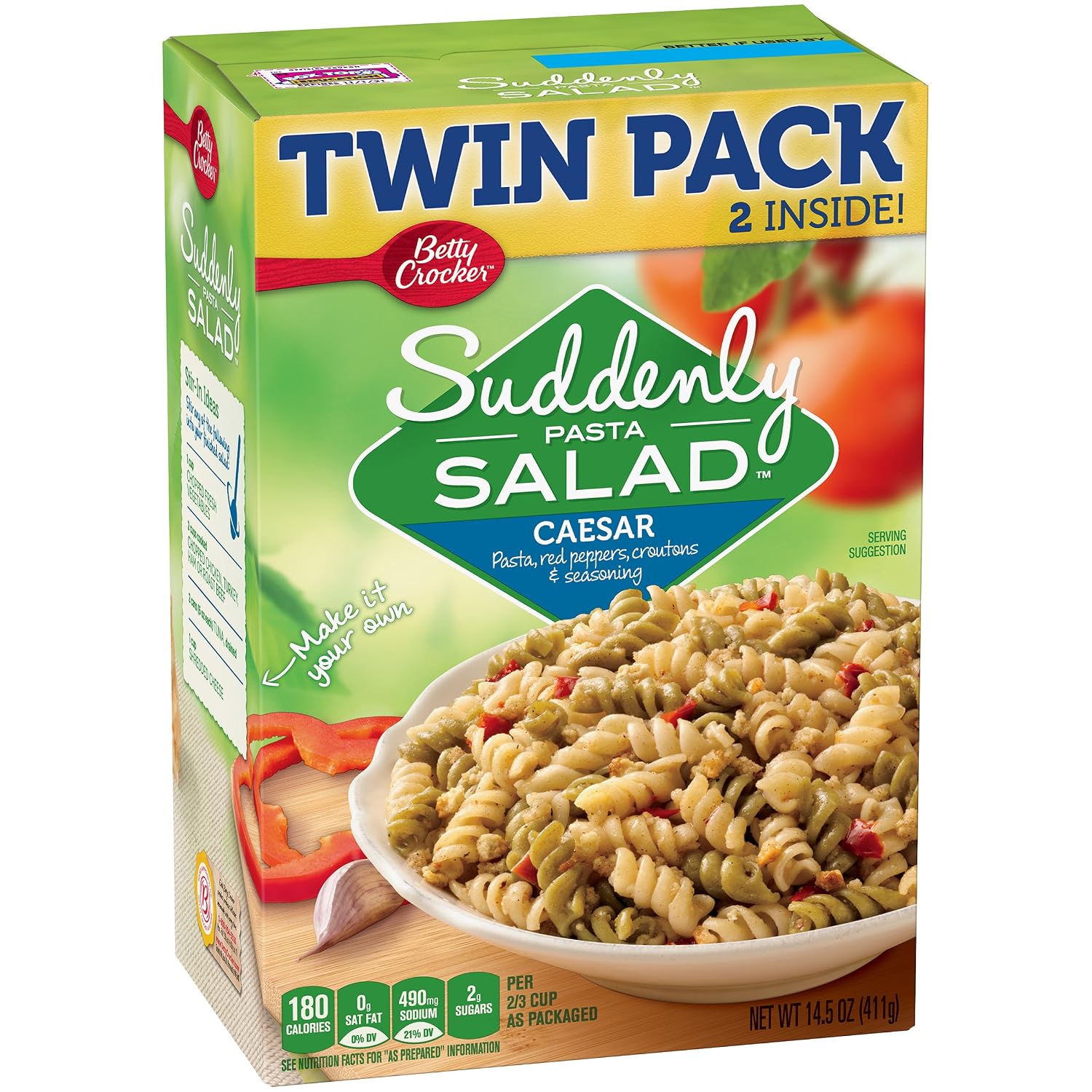 Betty crocker suddenly pasta salad pasta seas caesar twin pk (016000492936)