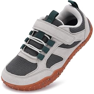 WHITIN Little/Big Kid Wide Retro Barefoot Sneakers WK102 | Back to School, Toe Freedom, Zero Drop Flexible Sole, From Daily W