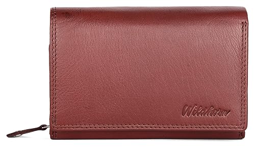 WildHorn Emma RFID PROTECTED Genuine Leather Wallet for Women stylish|Purse for Women/Girls