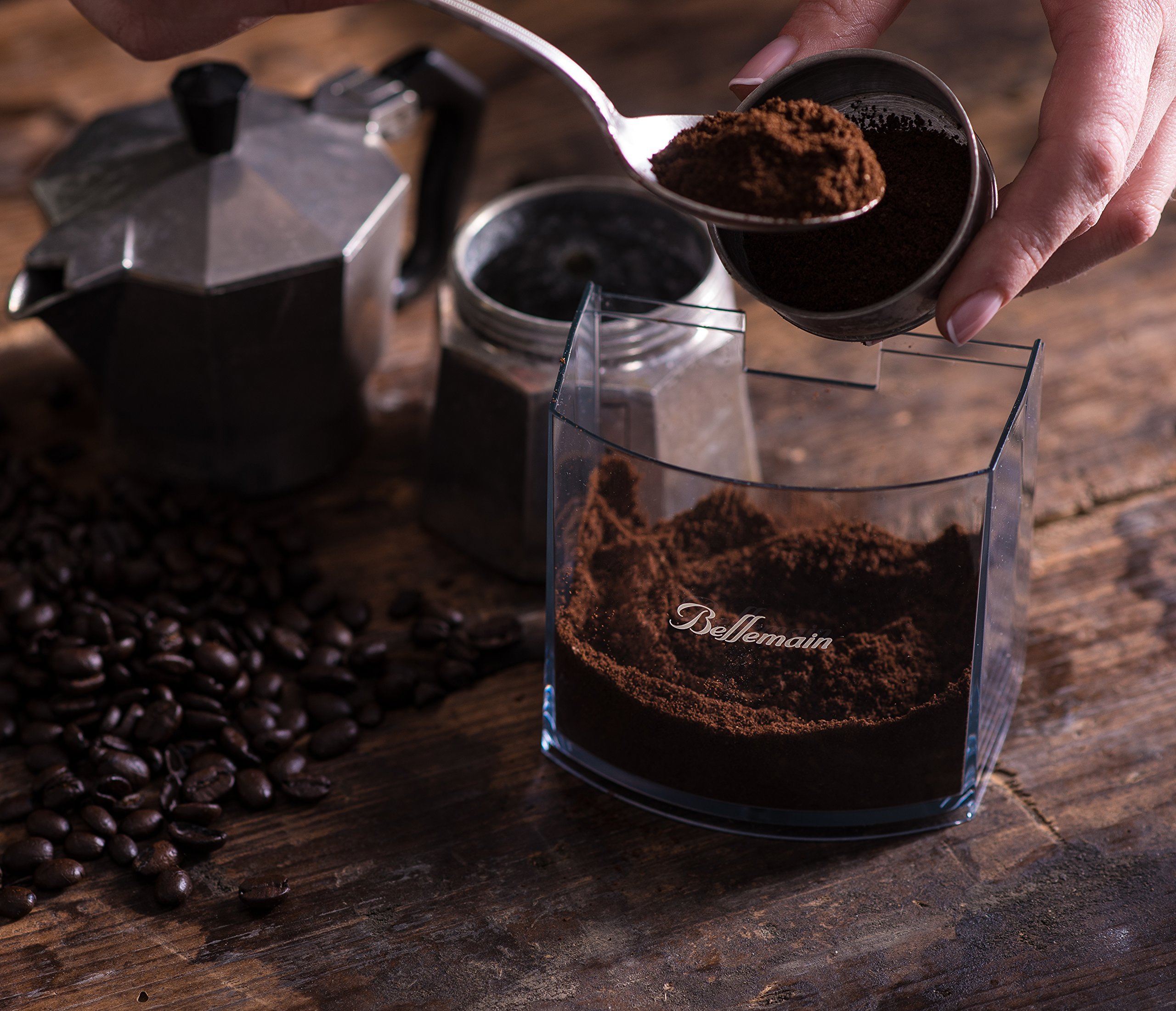 Top Rated Bellemain Burr Coffee Grinder with 17 Settings for Drip