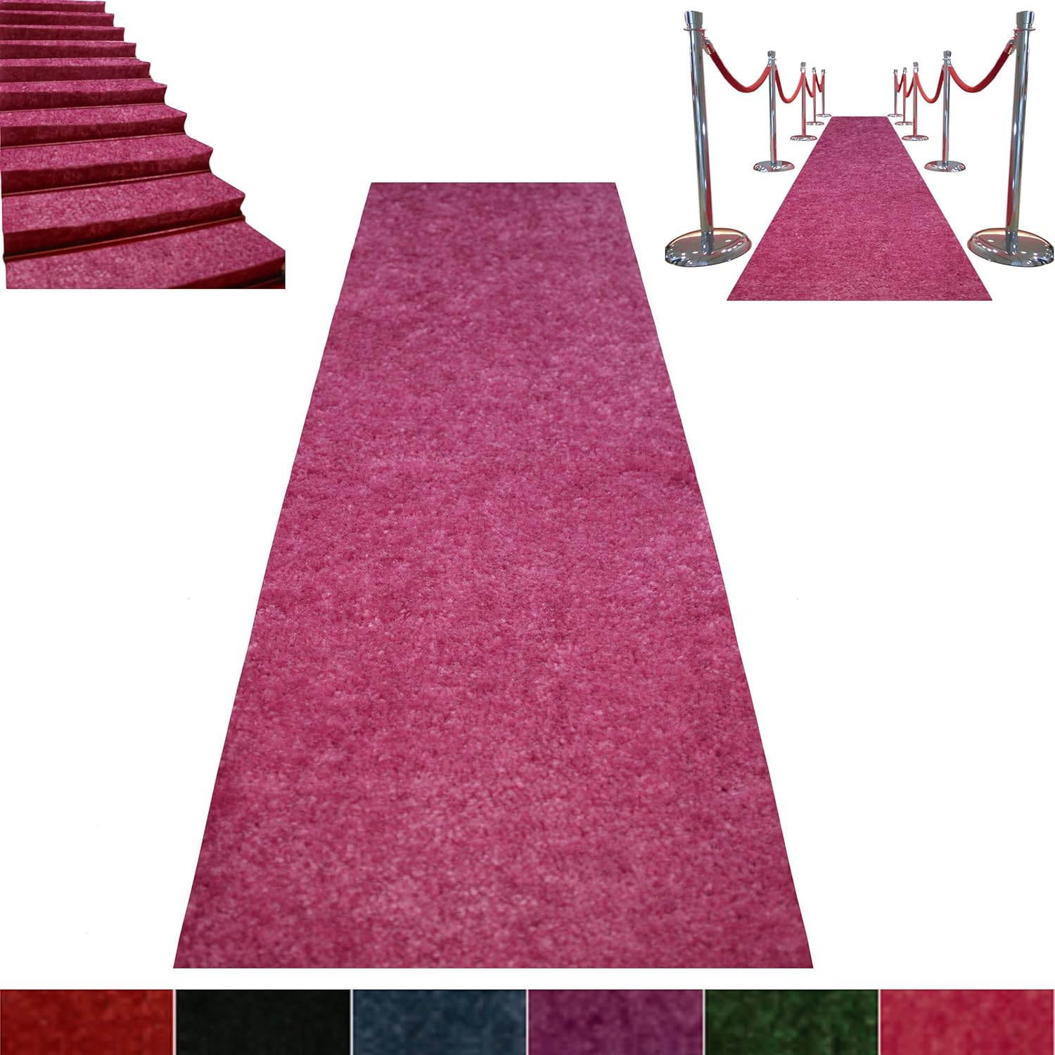 Pink Event Carpet Luxurious Quality Aisle Runner 4ft Wide x
