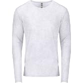 Next Level NL6071 Men's Tri-Blend Long-Sleeve Crew Heather White L