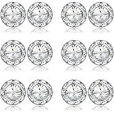 BESTEEL Rhinestone Earrings Round Shaped Acrylic Stone Inside Crystal Halo Stud Earrings for Dance Competitions Stage Opera Performance Wedding Party Earrings Jewelry 15mm