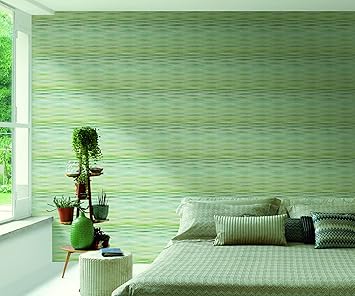 Amazon Com York Wallcoverings Mi Missoni Home Fireworks Wallpaper Spa Leaf Green Warm Grey Furniture Decor