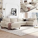 U-Shaped Oversized Corduroy Modular Sectional Sofa