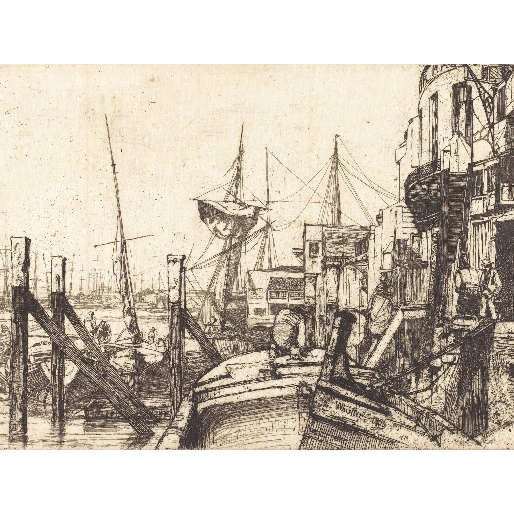 James Mcneill Whistler Limehouse Large Wall Art Print Canvas Premium Poster Mural