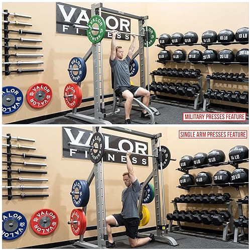 Valor Fitness Smith Machine Squat Rack Cage Home Gym Equipment