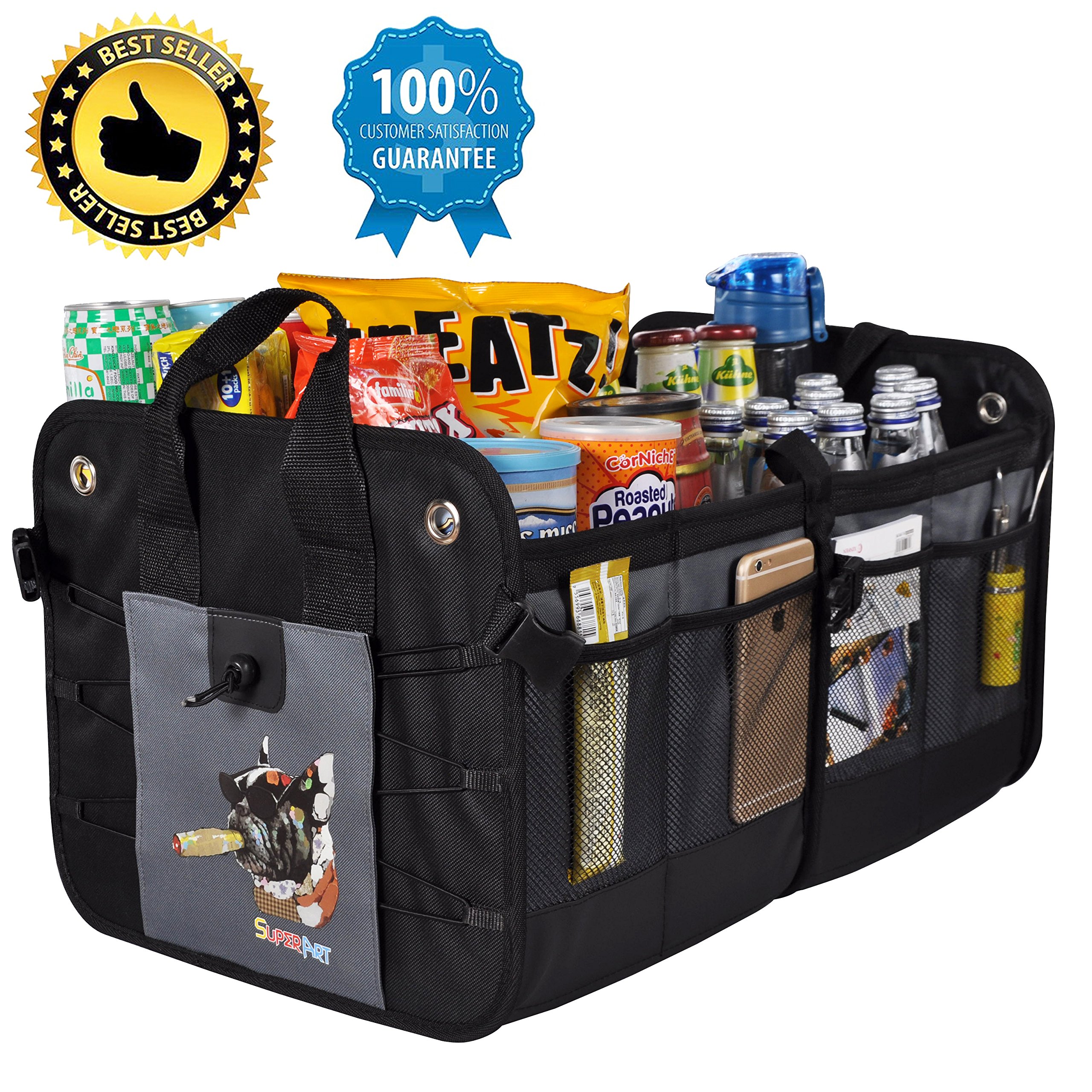 Car Trunk Organizer For SUV Truck Durable Collapsible Cargo Storage Non-Slip Fit any Vehicle