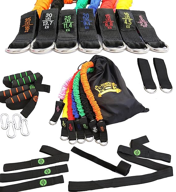 Resistance Bands 23 Piece Snap Proof Stackable Kit Amazon.co.uk